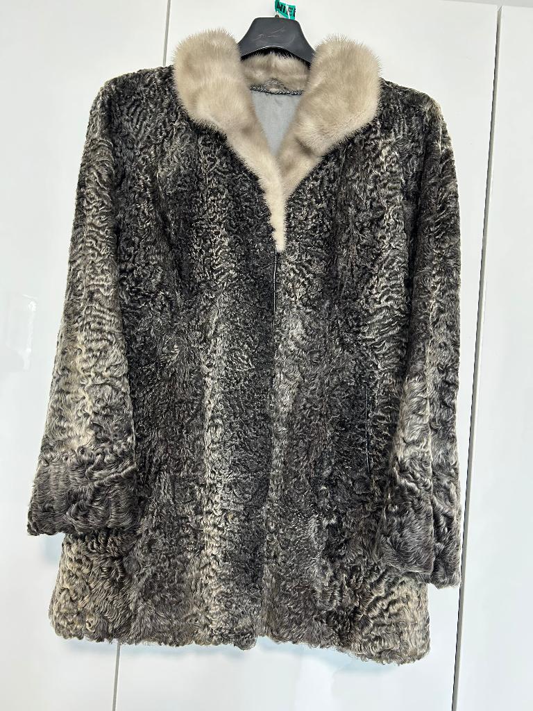 Bontjas, Ophalen of Verzenden, Gedragen, Maat 38/40 (M), Grijs