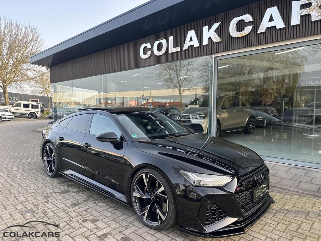 Audi RS7 4.0 TFSI Sportback quattro 600PK 2022 Pano Garantie, Auto's, Audi, Automaat, Gebruikt, 8 cilinders, Zwart