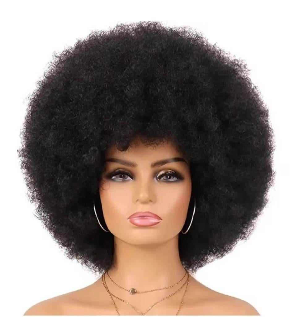 Afro wig / pruik 100% menselijke haar, Ophalen of Verzenden, Nieuw, Pruik of Haarverlenging