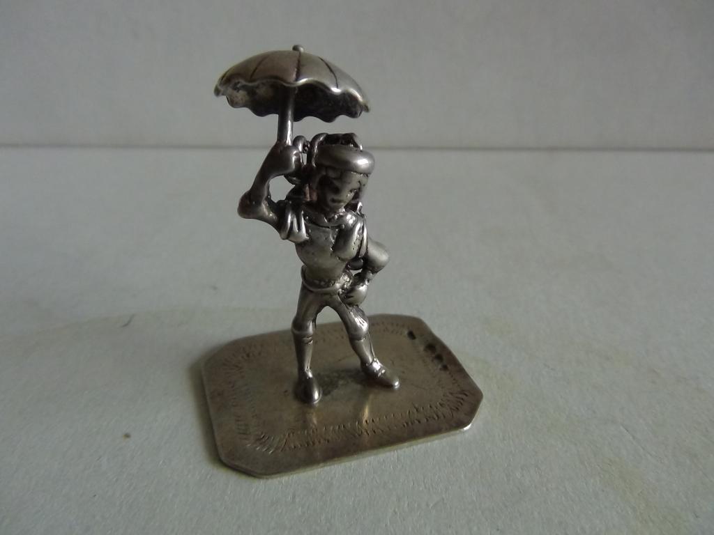 Miniatuur zilver Ej20 parapluverkoper zilveren miniaturen, Verzenden, Zilver