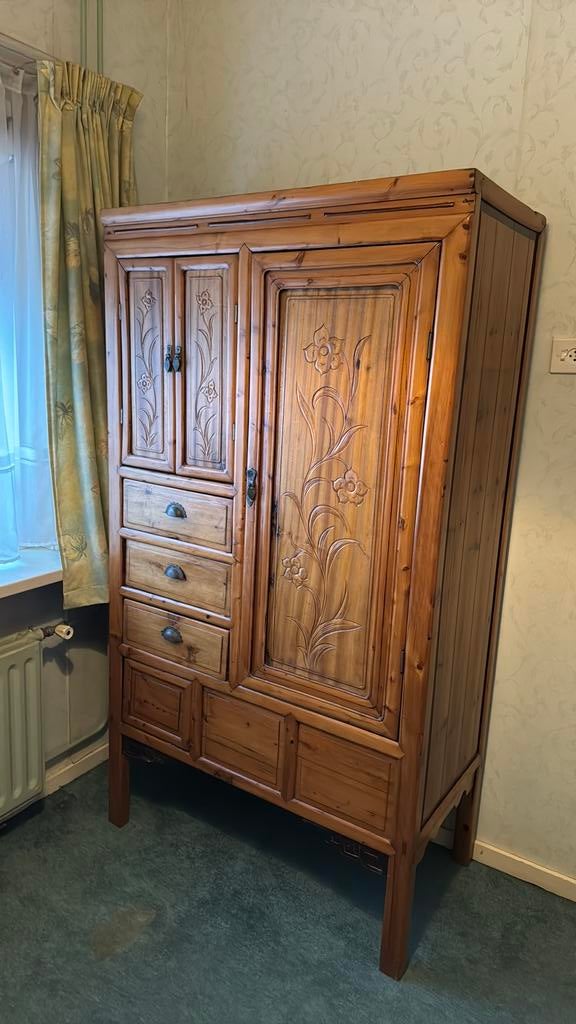 Unieke Chinese kast, halkast., Antiek en Kunst, Ophalen