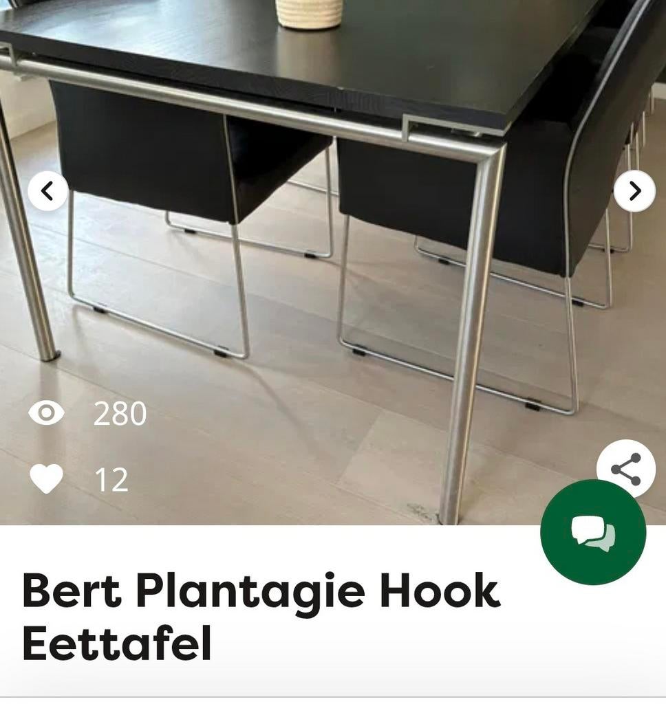 Bert Plantagie eetkamer tafel, Huis en Inrichting, Tafels | Eettafels, Ophalen, Gebruikt, 100 tot 150 cm, 200 cm of meer