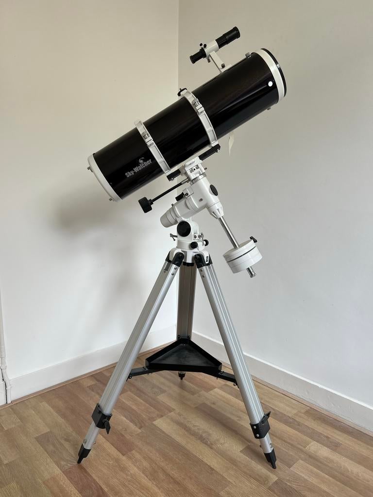 Skywatcher Explorer 150P OTA telescoop met EQ3D mount, Ophalen, 80 tot 200 mm, Met statief, Spiegeltelescoop (reflector)