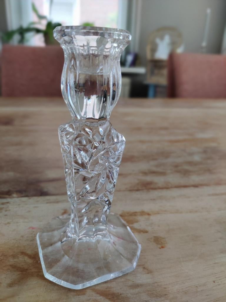 Kristallen kandelaar, Antiek en Kunst, Ophalen of Verzenden, Kristal