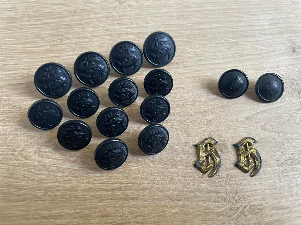 Vintage Leger des Heils uniform knopen + insignes., Ophalen of Verzenden, Gebruikt, Overige onderwerpen