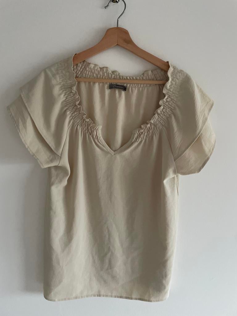 Geisha shirt top maat 40, Kleding | Dames, Tops, Maat 38/40 (M), Beige, Ophalen of Verzenden, Korte mouw