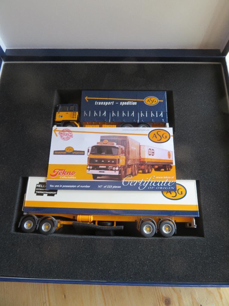 Tekno DAF 2800 bakwagen met aanhanger ASG Zweden. Nieuw, Ophalen of Verzenden, Nieuw, Bus of Vrachtwagen, Tekno