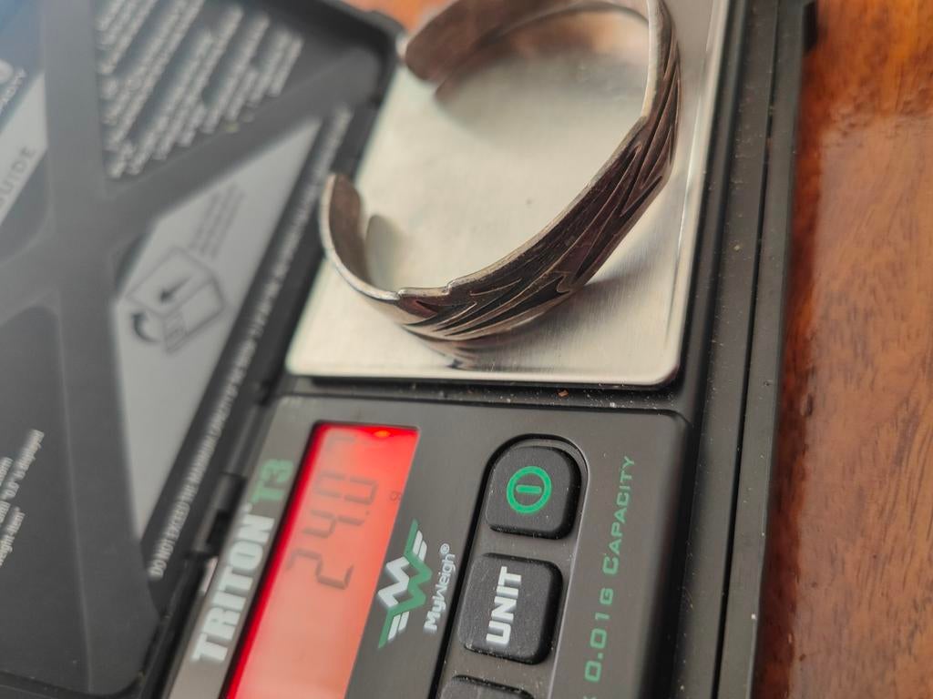 Zilveren armband met patroon, Sieraden, Tassen en Uiterlijk, Ophalen of Verzenden