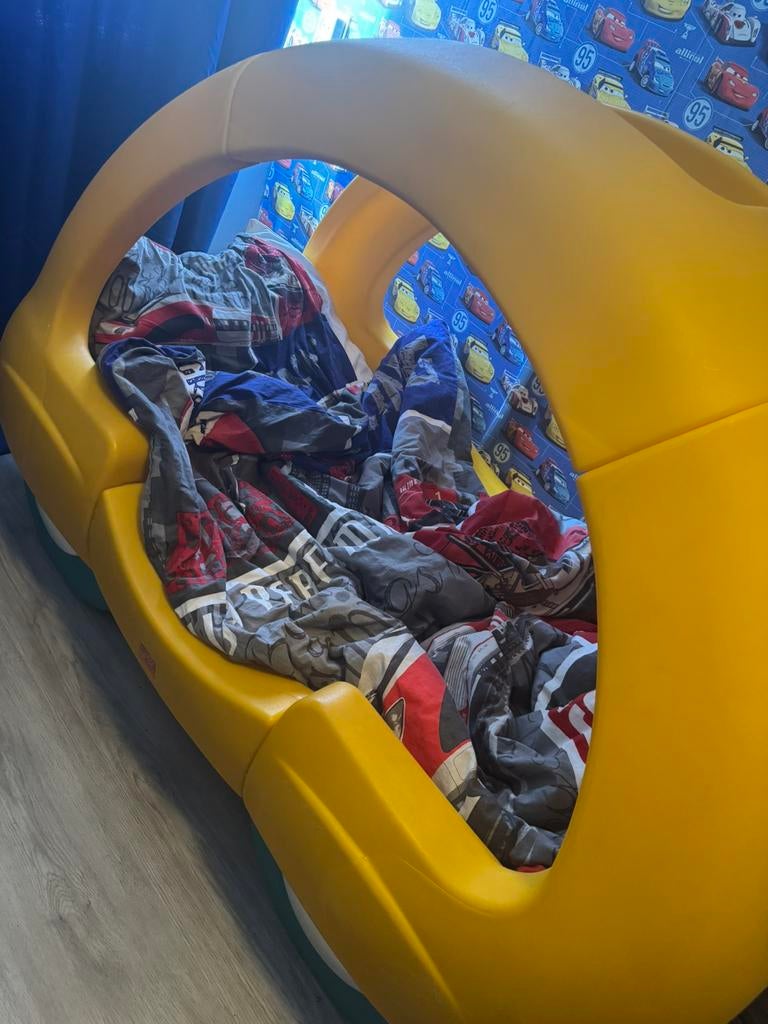 Autobed te koop, Kinderen en Baby's, Kinderkamer | Bedden, Ophalen, Gebruikt, 180 cm of meer, 85 tot 100 cm