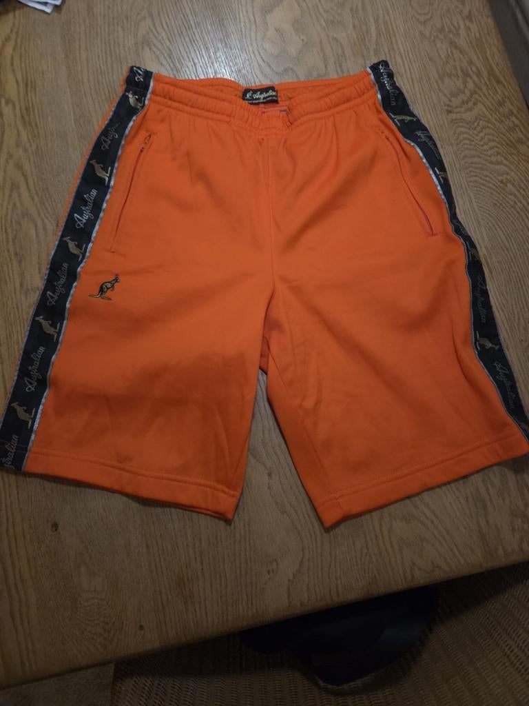 Australian Korte Broek Oranje Maat L met Ritszakken, Kleding | Heren, Sportkleding, Maat 52/54 (L), Oranje, Ophalen of Verzenden