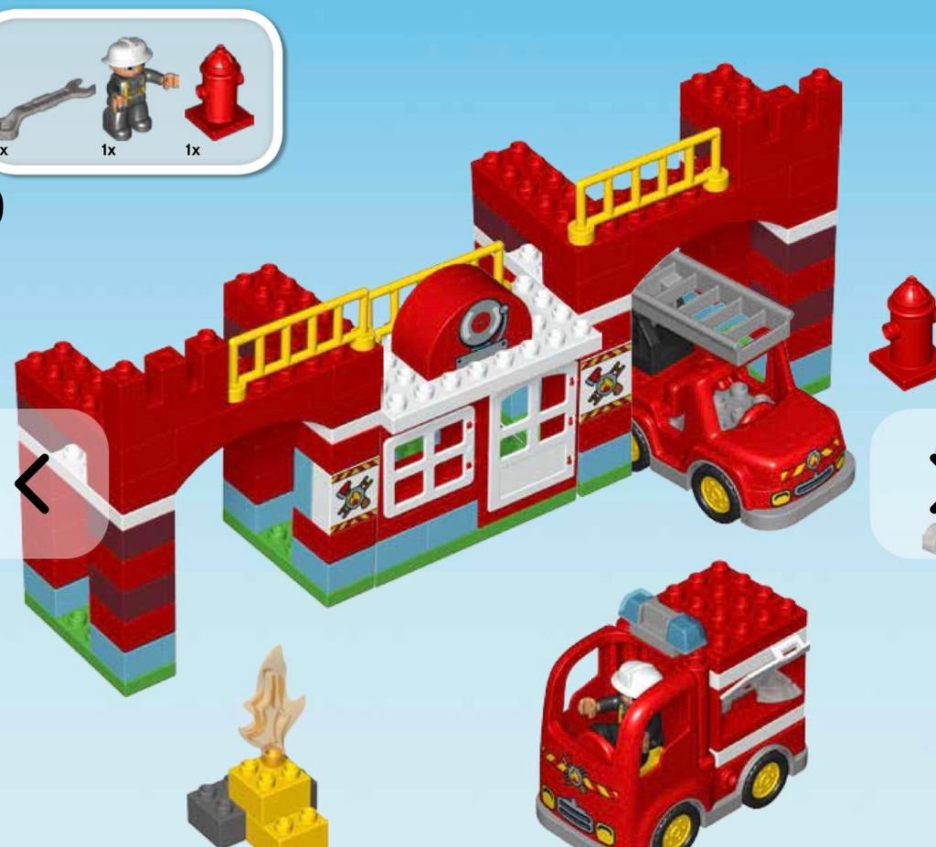 Lego Duplo complete brandweerkazerne, Kinderen en Baby's, Speelgoed | Duplo en Lego, Ophalen of Verzenden, Zo goed als nieuw, Duplo