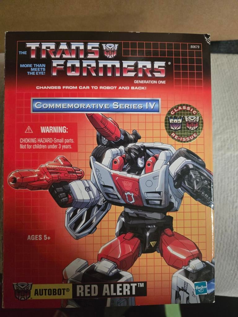 Transformers G1 Red Alert Commemorative Series IV, Ophalen of Verzenden