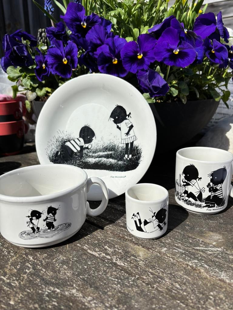 Jip en Janneke , takkie 4 delig servies Fiep Westendorp, Huis en Inrichting, Verzenden, Porselein, Overige stijlen