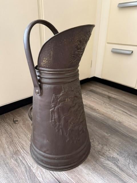 Antieke koperen kolenkit, Ophalen of Verzenden, Koper