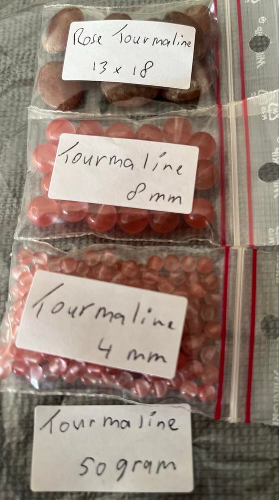 Roze Toermalijn Halfedelsteen Kralen - Diverse Maten, Verzenden, Nieuw