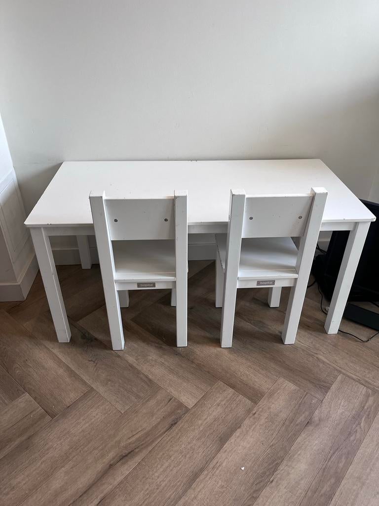 Bopita tafeltje en stoeltjes wit, Kinderen en Baby's, Ophalen of Verzenden, Gebruikt, Tafel(s) en Stoel(en)