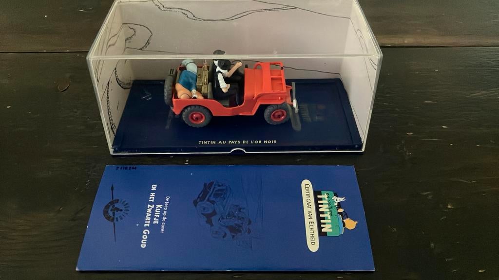 Kuifje auto: Kuifje en het zwarte goud, Verzamelen, Ophalen of Verzenden, Kuifje, Zo goed als nieuw, Beeldje of Figuurtje