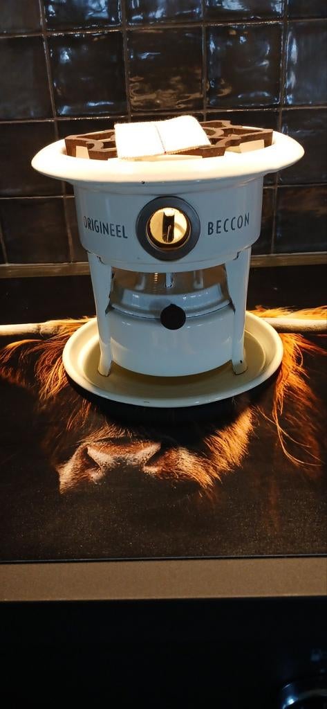 Origineel Beccon Petroleumstel - Crème, Compleet met Lont, Ophalen of Verzenden