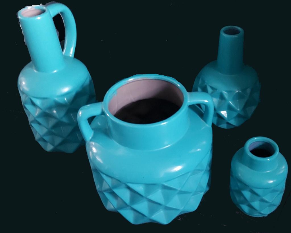 4 mooie stenen flessen/vazen/kruik, Huis en Inrichting, Ophalen of Verzenden, Zo goed als nieuw