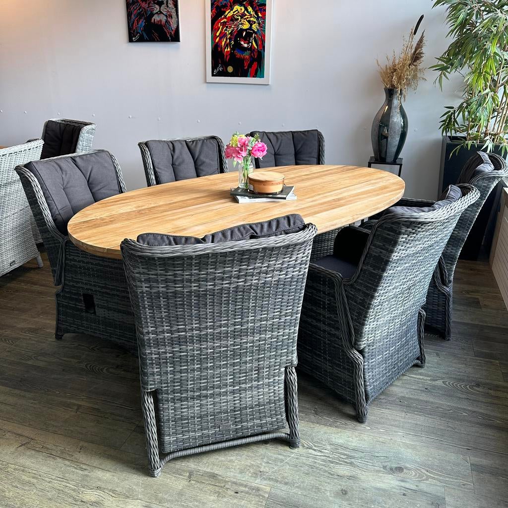Tuinset met 6 Verstelbare Stoelen ️, Verzenden, ., Teakhout, ZENQ