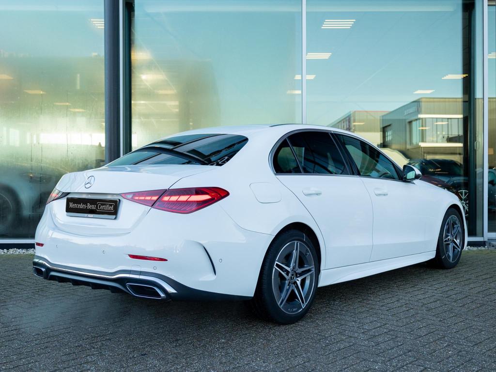 Mercedes-Benz C-Klasse Limousine 180 AMG Line, Automaat, 4 cilinders, Wit, Bedrijf