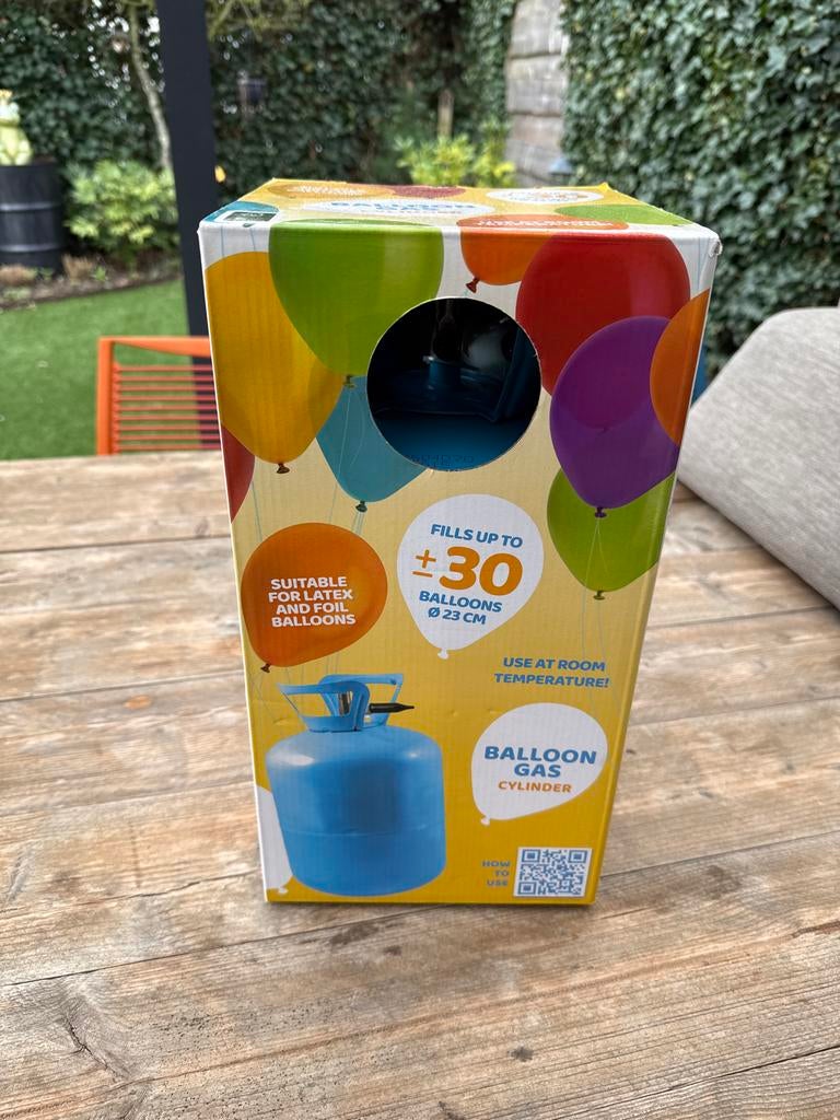 Heliumtank voor ballonnen, Hobby en Vrije tijd, Feestartikelen, Ophalen, Nieuw, Feestartikel, Verjaardag