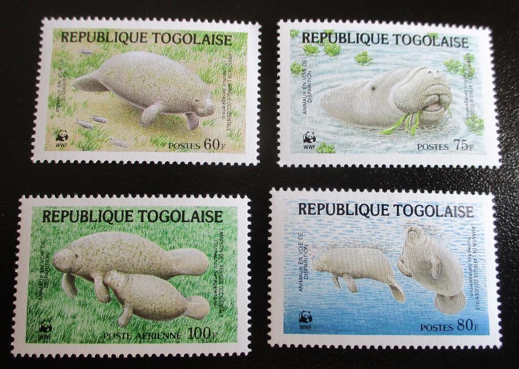 Togo, WWF serie West-Afrikaanse lamantijn, Verzenden, Postfris, Dier of Natuur