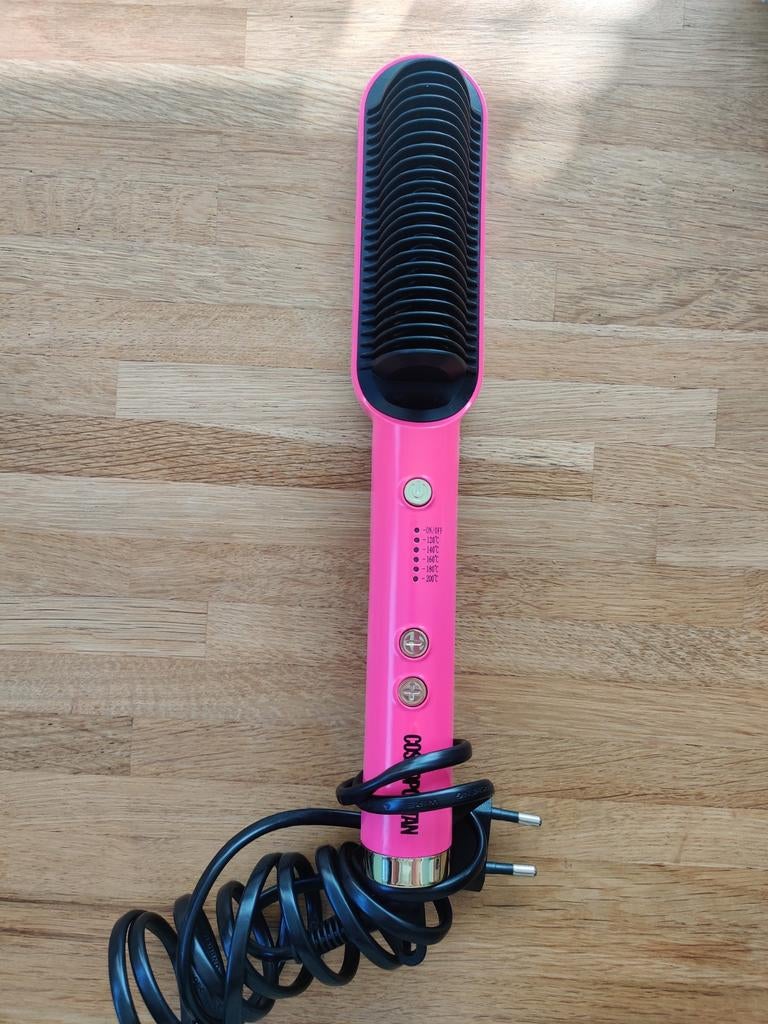 Elektrische Haarborstel/Stijltang - Roze, Ophalen of Verzenden, Gebruikt, Krultang of Stijltang