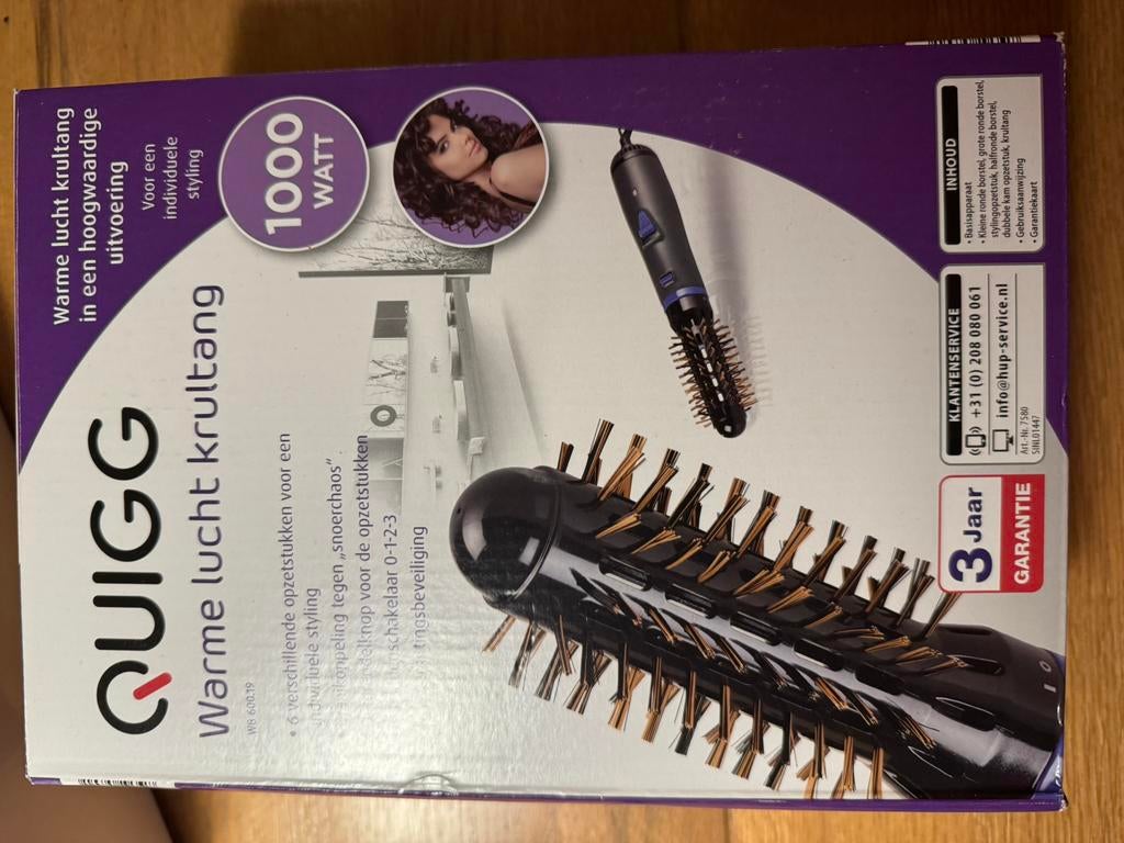 Nieuw in doos warme lucht krultang, Ophalen of Verzenden, Zo goed als nieuw, Krultang of Stijltang