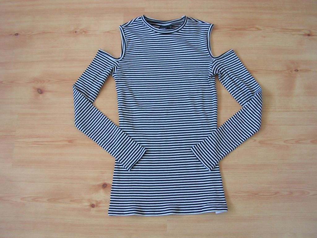 NIEUW Zwart-wit gestreept cut out shoulder top maat 170-176, LMTD, Meisje, Nieuw, Ophalen of Verzenden