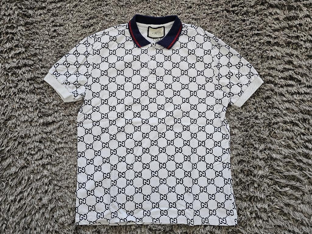 Gucci Zomerpolo GG-Monogram Wit maat M, Verzenden, Nieuw, Maat 48/50 (M), Wit