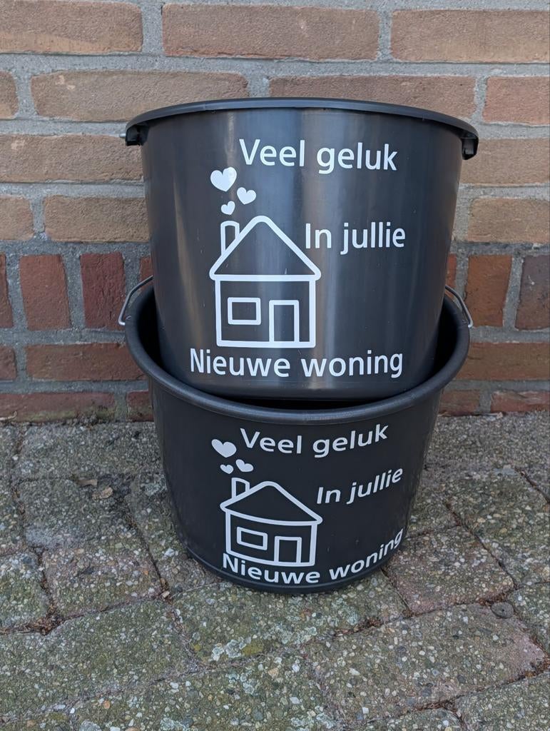 Leuke emmer met tekst, Ophalen of Verzenden, Kunststof