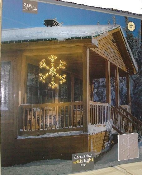 Kerstverlichting Sneeuwvlok 216 Led en 288 Led lampjes, Ophalen, Nieuw