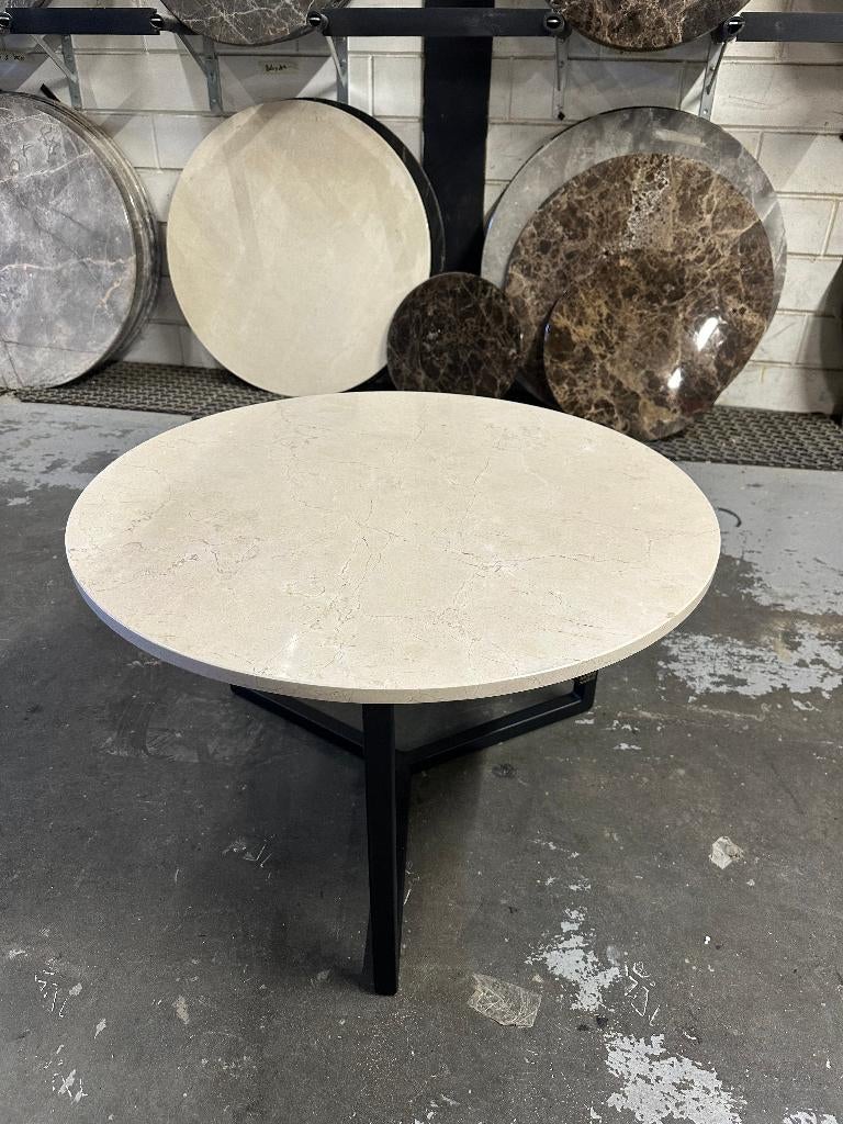 OPRUIMING UITVERKOOP - Diverse marmeren salontafels, Ophalen, 50 tot 100 cm, Overige materialen, Rond