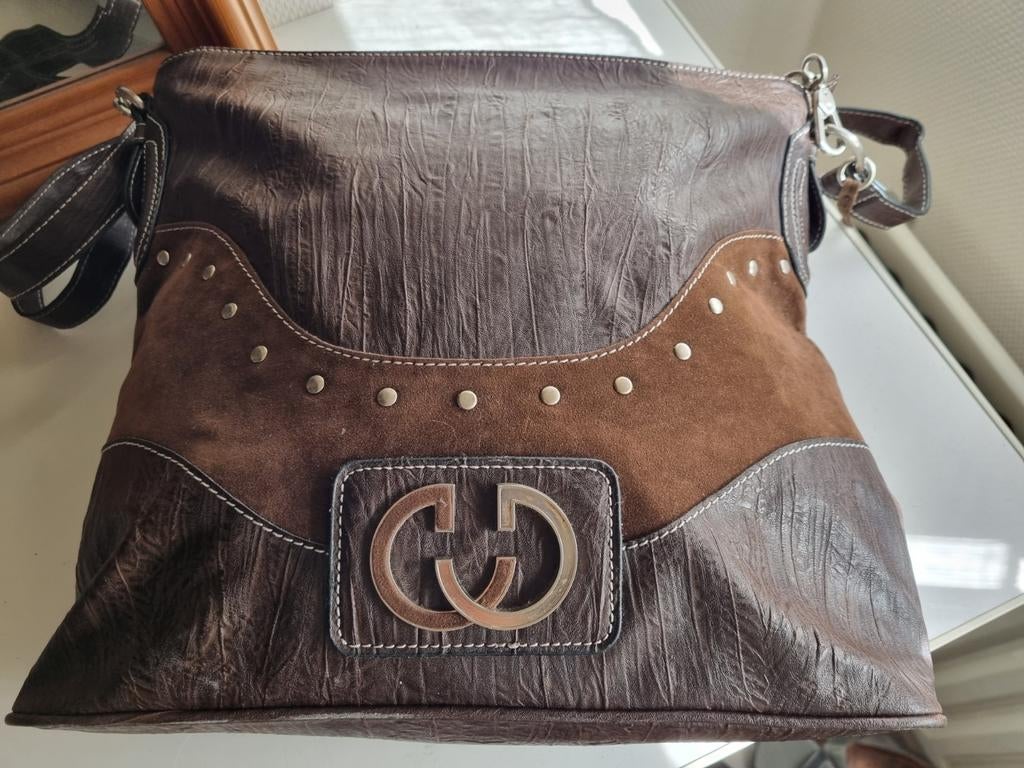 Vintage Gerry Weber tas bruin groot formaat, Sieraden, Tassen en Uiterlijk, Ophalen of Verzenden, Zo goed als nieuw, Bruin, Shopper