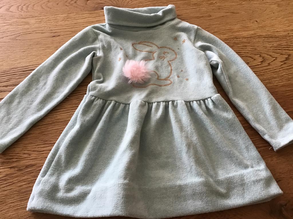 Paasjukje  groen blauw met haasje 2 jaar, Ophalen of Verzenden, Gebruikt, Meisje