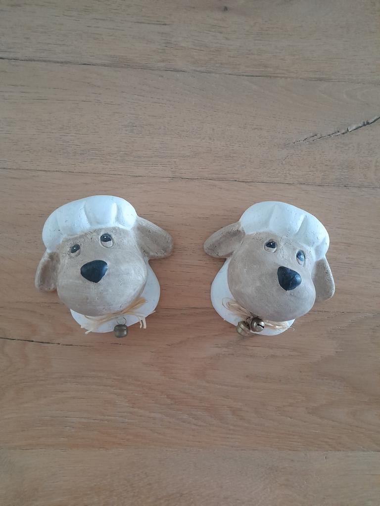 Wandbeeldjes schapen, Huis en Inrichting, Ophalen, Gebruikt, Landelijk, Wit