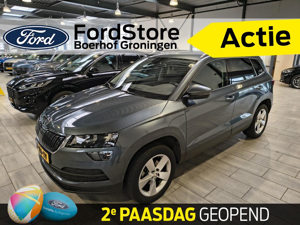 Skoda Karoq 1.0 TSI 115 pk Edition | Stoelverw. | Apple Carp, Voorwielaandrijving, 12 maanden, Stof, Gebruikt