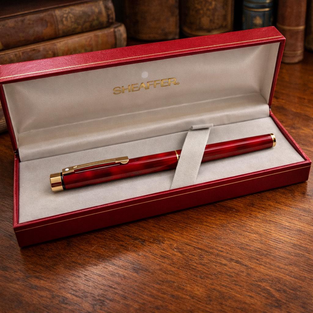 Sheaffer Targa Vulpen – 14K Gouden Penpunt (585) – – In Doos, Verzamelen, Pennenverzamelingen, Ophalen of Verzenden