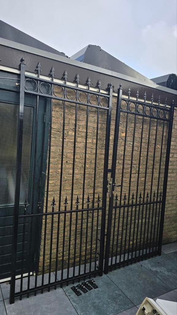 Ijzeren Poort hekwerk gepoedercoate NIEUW, Ophalen, Gebruikt, IJzer, Sierhekwerk
