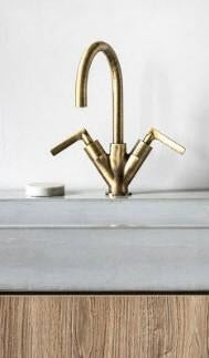 Messing design kraan, Ophalen of Verzenden, Nieuw, Koper, Kraan