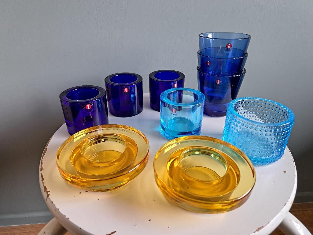 Iittala Marimekko drinkglazen en waxinelichthouders puntgaaf, Huis en Inrichting, Ophalen, Overige materialen, Zo goed als nieuw