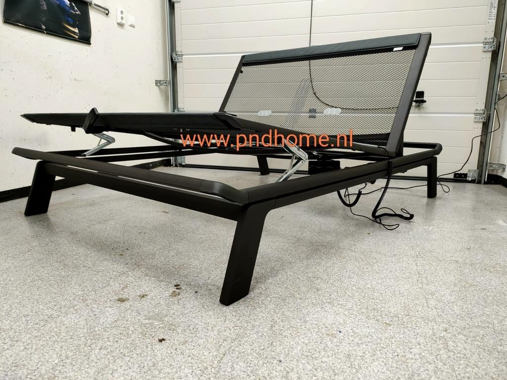 auping Original bed 140x200 elektrisch verstelbaar, Verstelbaar, Eenpersoons, Zwart, Zo goed als nieuw