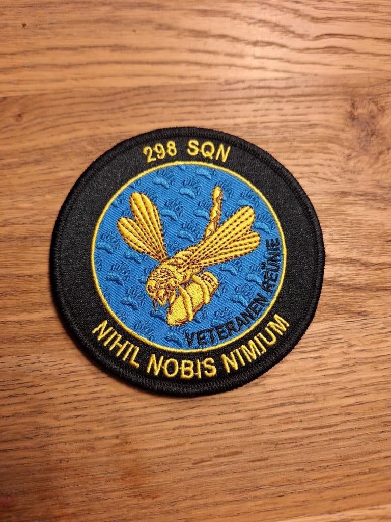 298 Squadron Veteranen Reünie KLu Patch, Verzamelen, Militaria | Algemeen, Ophalen of Verzenden, Luchtmacht, Nederland, Embleem of Badge