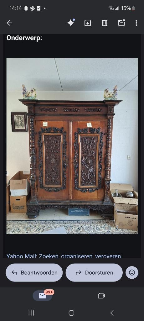 Antieke kast, Ophalen