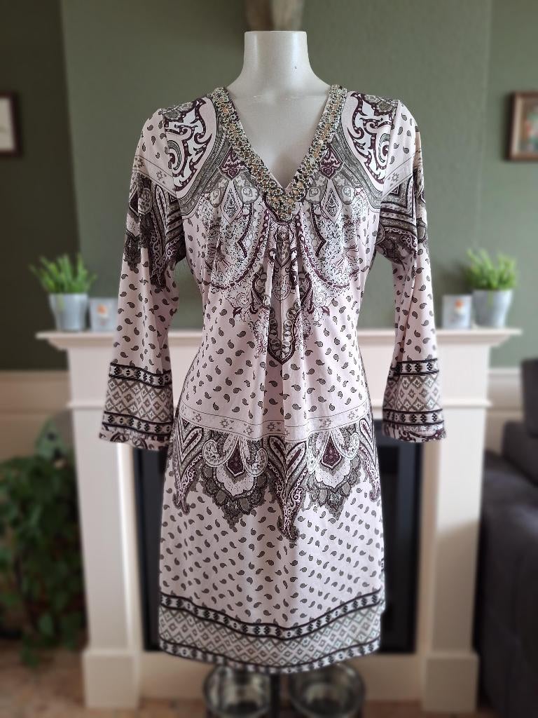 K-Design K Design mooie oud roze jurk L 42, K-design, Verzenden, Maat 42/44 (L), Zo goed als nieuw