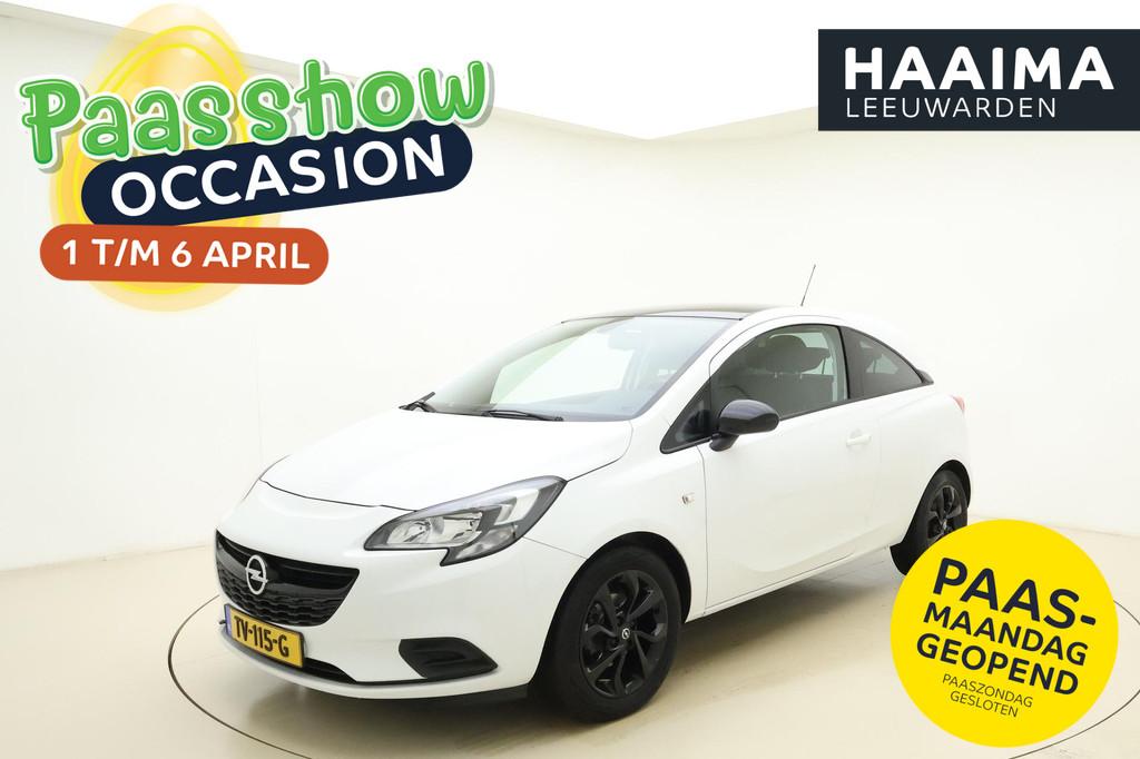 Opel Corsa 1.4 Black Edition | Navigatie | Airco | Cruise co, Auto's, Voorwielaandrijving, Stof, Wit, Origineel Nederlands