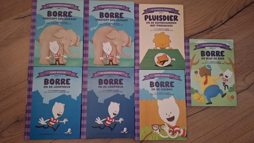 Borre Boekjes - 7 kinderboeken, Ophalen, Zo goed als nieuw, Fictie algemeen