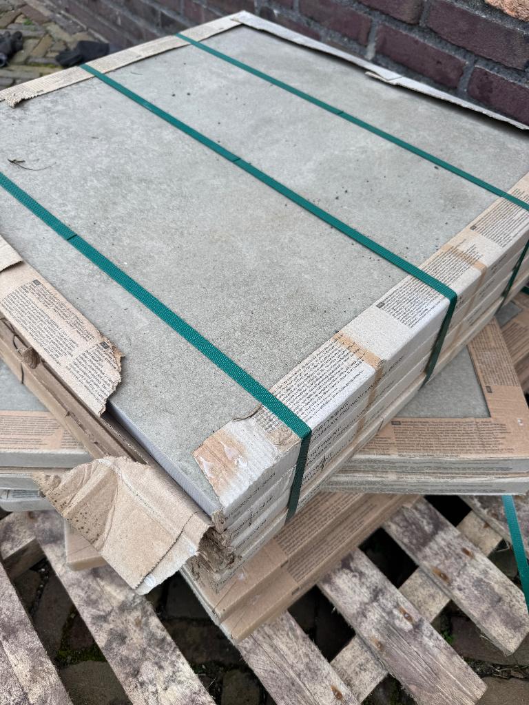 Tegels - tuin / terras - 60x60x3cm - 3,96m2, Ophalen, Keramiek, Nieuw, Minder dan 5 m²