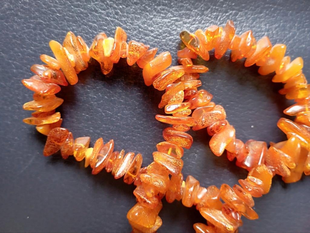 Barnsteen ketting, Ophalen of Verzenden, Zo goed als nieuw, Bruin, Steen of Mineraal